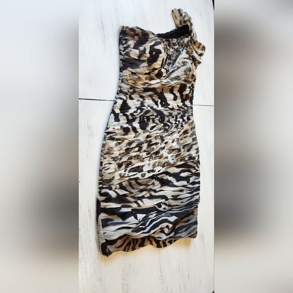 Cocktail leopard print dress - Picture 1 of 5